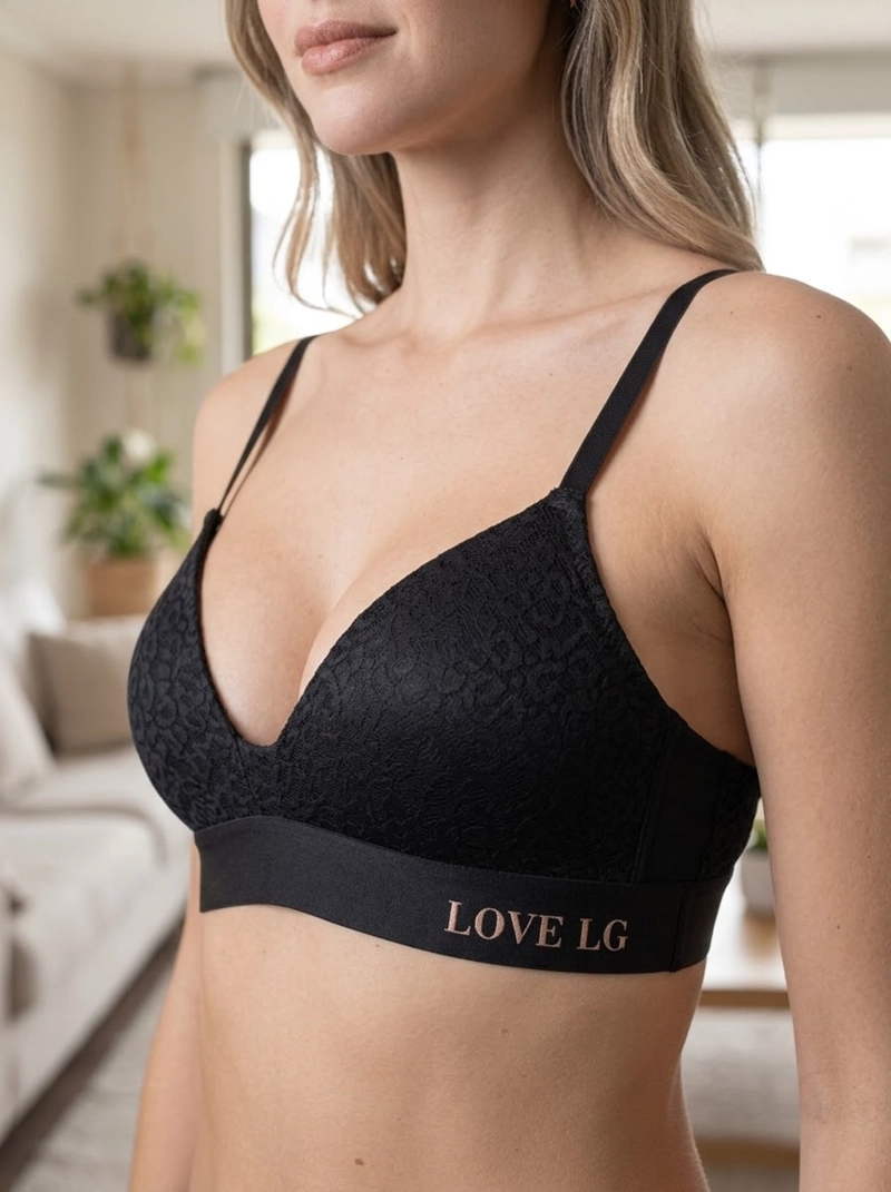 BRALETTE MUJER LADY GENNY COPA B DE ENCAJE SIN ARCO - 5