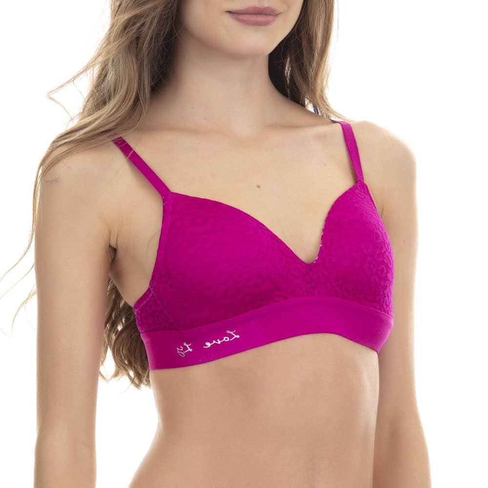 BRALETTE COPA C DE ENCAJE SIN ARCO - 3