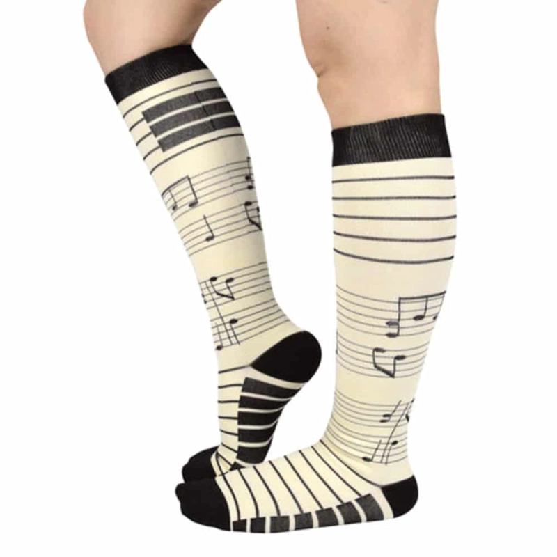 BUCANERAS COMPRESION LEVE NYLON PARTITURA MUSICAL TORNASOL - 1