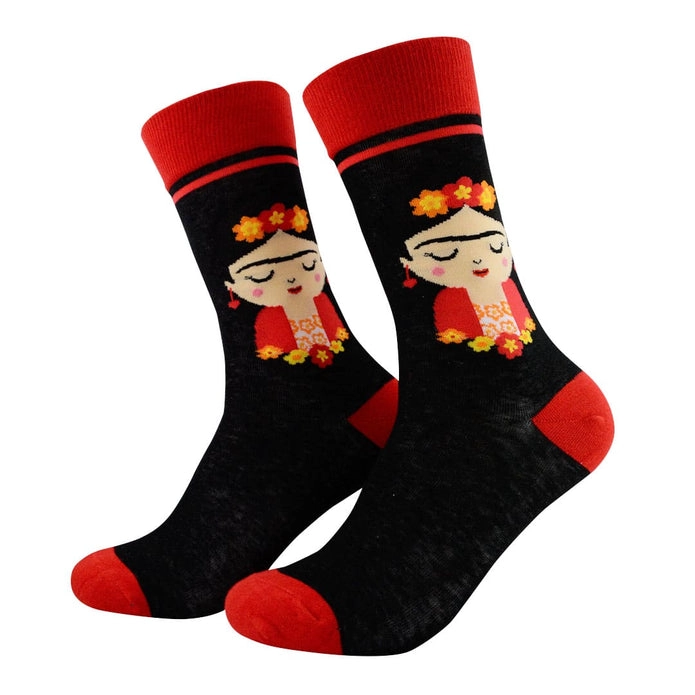 CALCETINES MUJER FRIDA ALGODON ESTAMPADO - 1