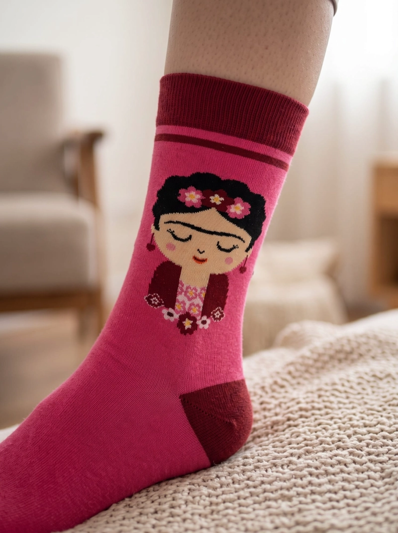 CALCETINES MUJER FRIDA ALGODON ESTAMPADO - 4