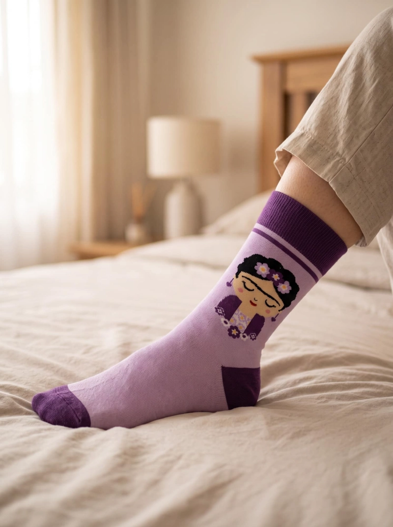 CALCETINES MUJER FRIDA ALGODON ESTAMPADO - 4