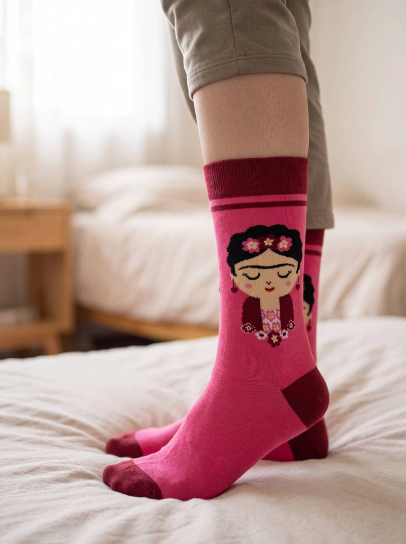 CALCETINES MUJER FRIDA ALGODON ESTAMPADO - 5