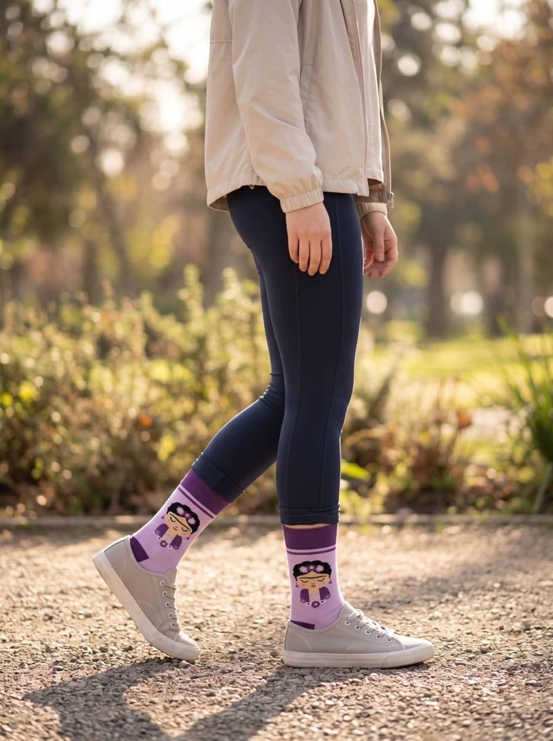 CALCETINES MUJER FRIDA ALGODON ESTAMPADO - 7