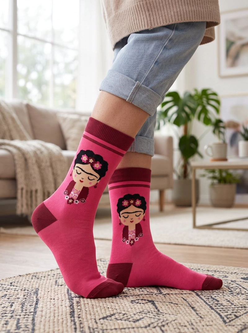 CALCETINES MUJER FRIDA ALGODON ESTAMPADO - 9