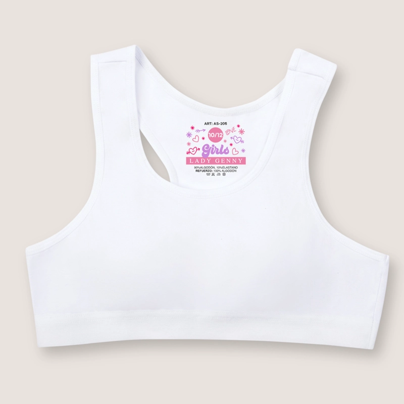 TOP ALGODÓN NIÑA LADY GENNY BLANCO SPANDEX - 1