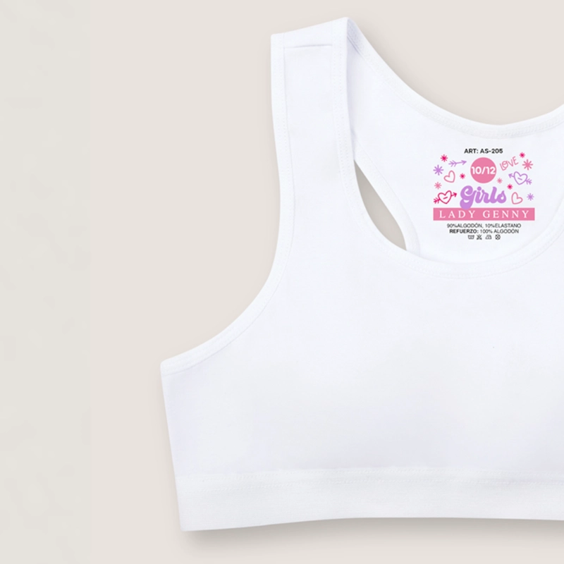 TOP ALGODÓN NIÑA LADY GENNY BLANCO SPANDEX - 2