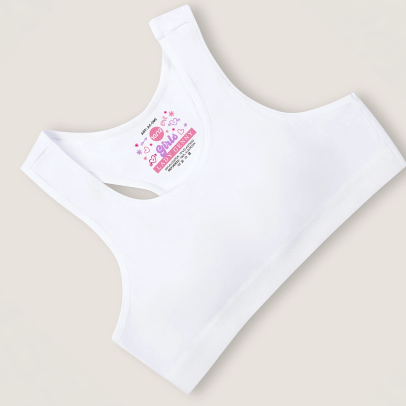 TOP ALGODÓN NIÑA LADY GENNY BLANCO SPANDEX - 3