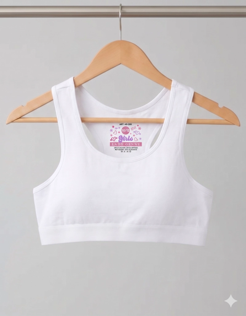 TOP ALGODÓN NIÑA LADY GENNY BLANCO SPANDEX - 9