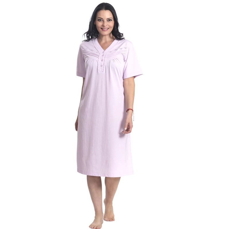 CAMISA ALGODON LISO ALFORZAS MACRAME Y BORDADO - 2