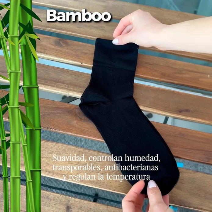 CALCETIN LARGO PARA DIABE TICOS  DE BAMBU - 3