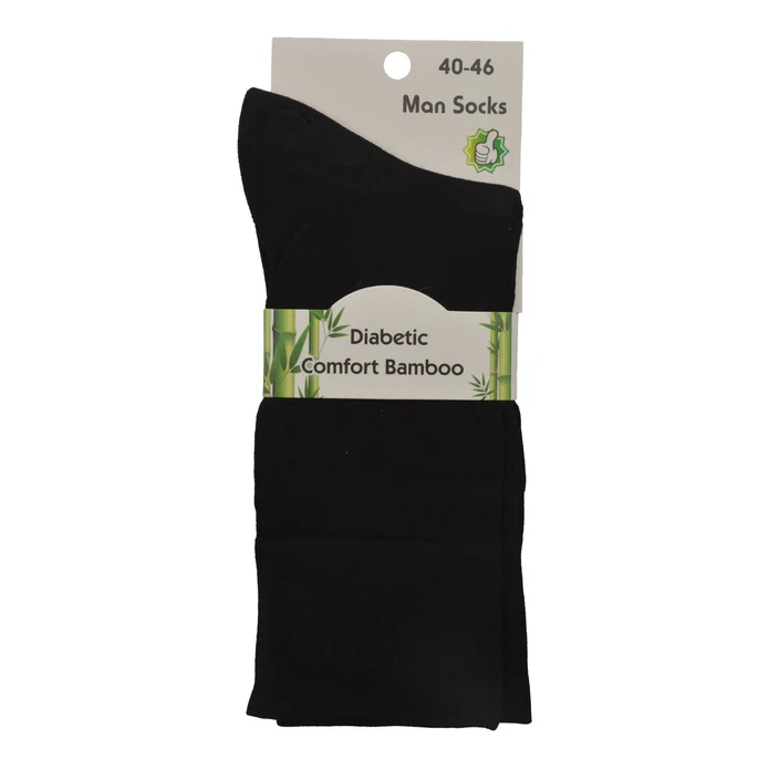 CALCETIN LARGO PARA DIABE TICOS  DE BAMBU - 1