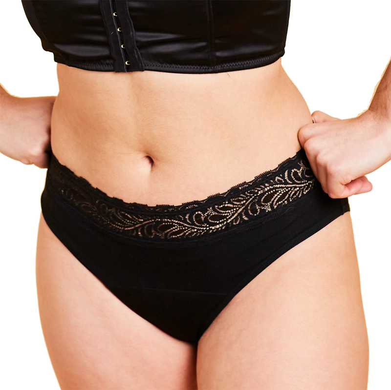 CALZON MENSTRUAL TIRO ALTO ENCAJE FLUJO INTENSO | SEGURIDAD Y ESTILO - 3