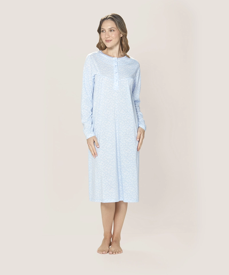 CAMISA COTTON FLORAL LADY GENNY | COMODIDAD NOCTURNA - 2