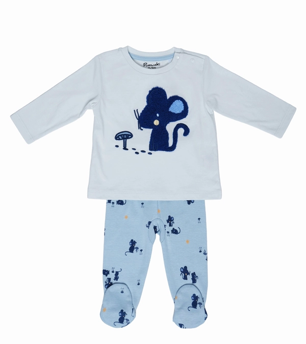 CONJUNTO ALGODON RATONCITO BEBE  PUMUCKI - 1