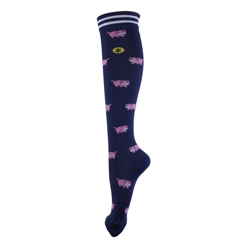 BUCANERAS DE COMPRESION MORADA CHANCHITOS ROSADOS - 3