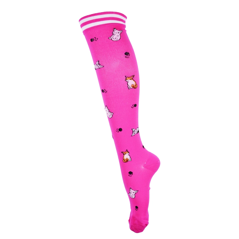 BUCANERAS DE COMPRESION FUCSIA DISEÑO GATOS - 3