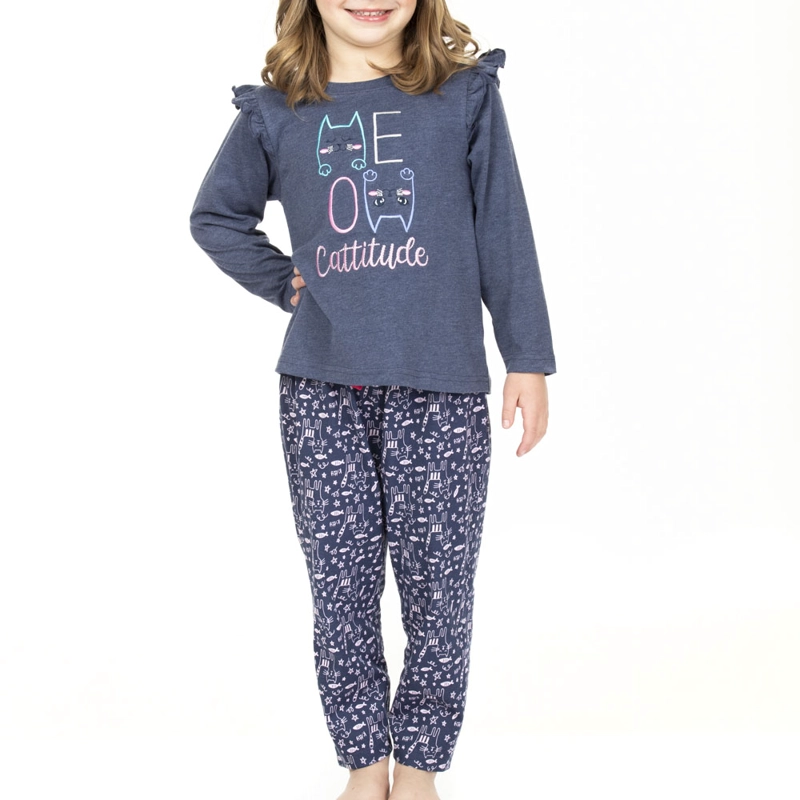 PIJAMA NIÑA MANGA LARGA ALGODON LADY GENNY - 1
