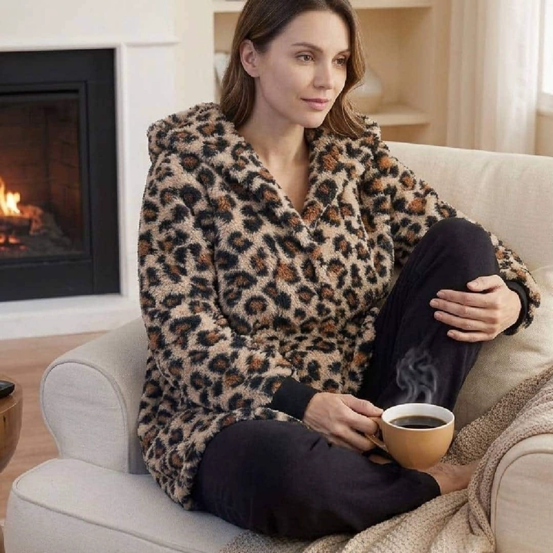 TAPADO POLAR ANIMAL PRINT | ABRIGO SUAVE Y SOFISTICADO - 8