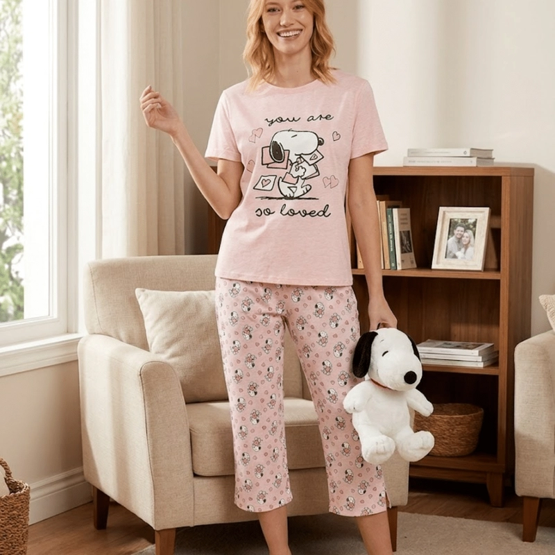 PIJAMA COTTON SNOOPY | COMODIDAD Y ESTILO VERANIEGO - 9