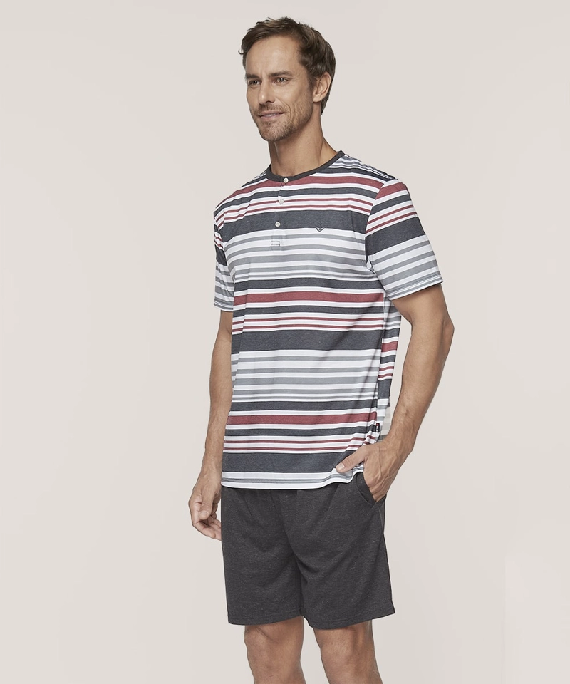 PIJAMA COTTON RAYAS HOMBRE | FRESCURA Y CONFORT - 1