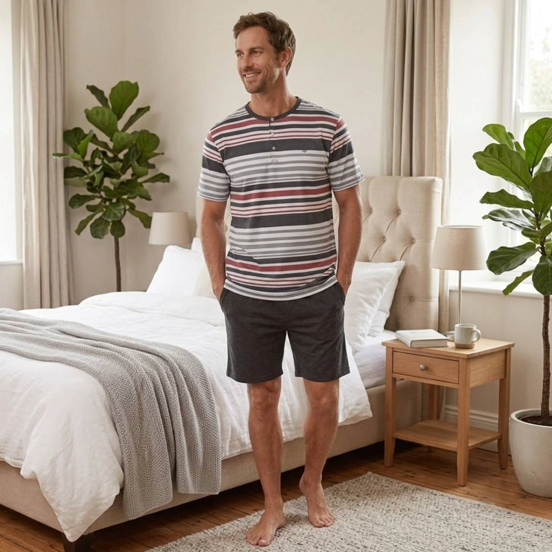PIJAMA COTTON RAYAS HOMBRE | FRESCURA Y CONFORT - 5