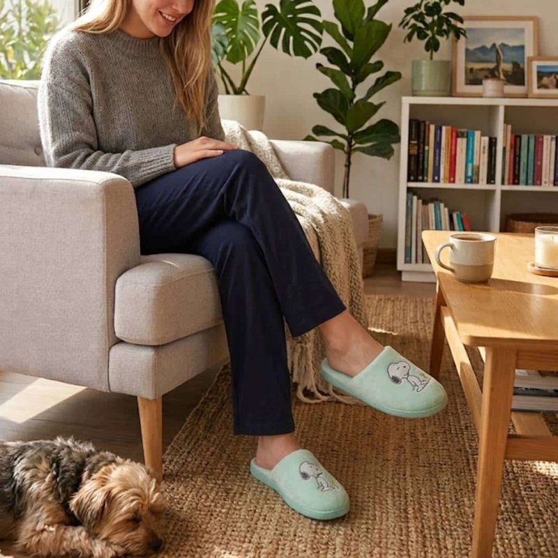 PANTUFLAS SNOOPY MUJER | SUAVIDAD Y ALEGRIA PARA TU HOGAR - 8