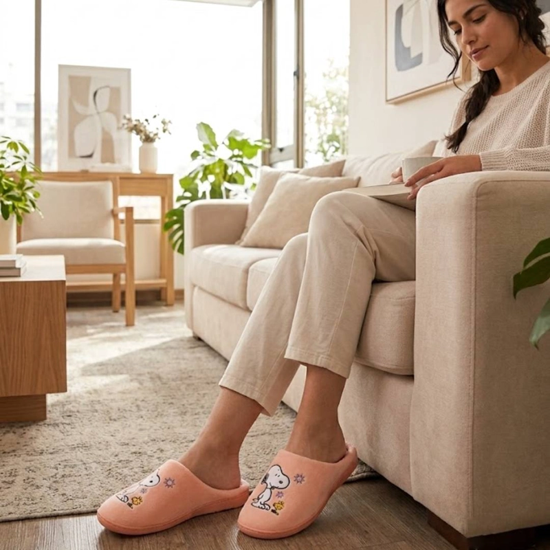PANTUFLAS SNOOPY MUJER | SUAVIDAD Y ALEGRIA PARA TU HOGAR - 9
