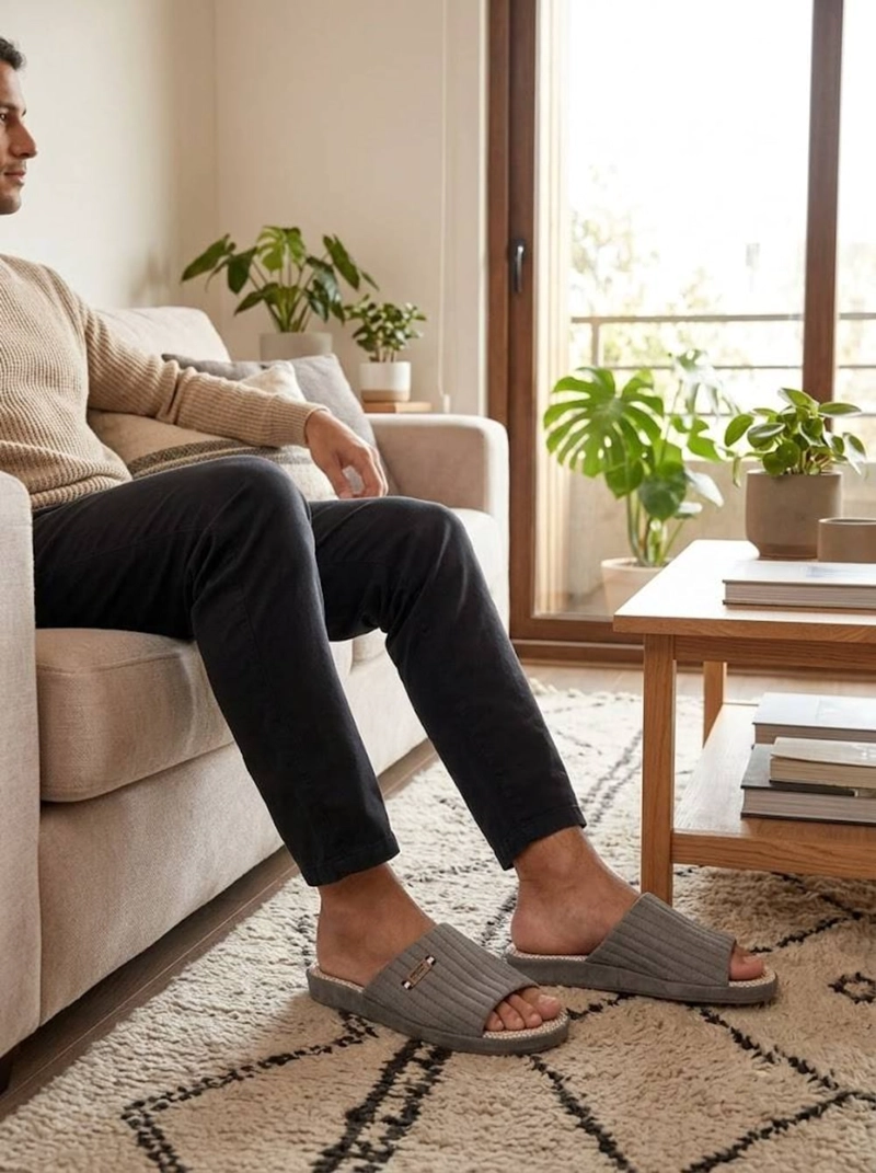 PANTUFLAS HOMBRE ABIERTAS | COMODIDAD PERFECTA EN CASA - 4