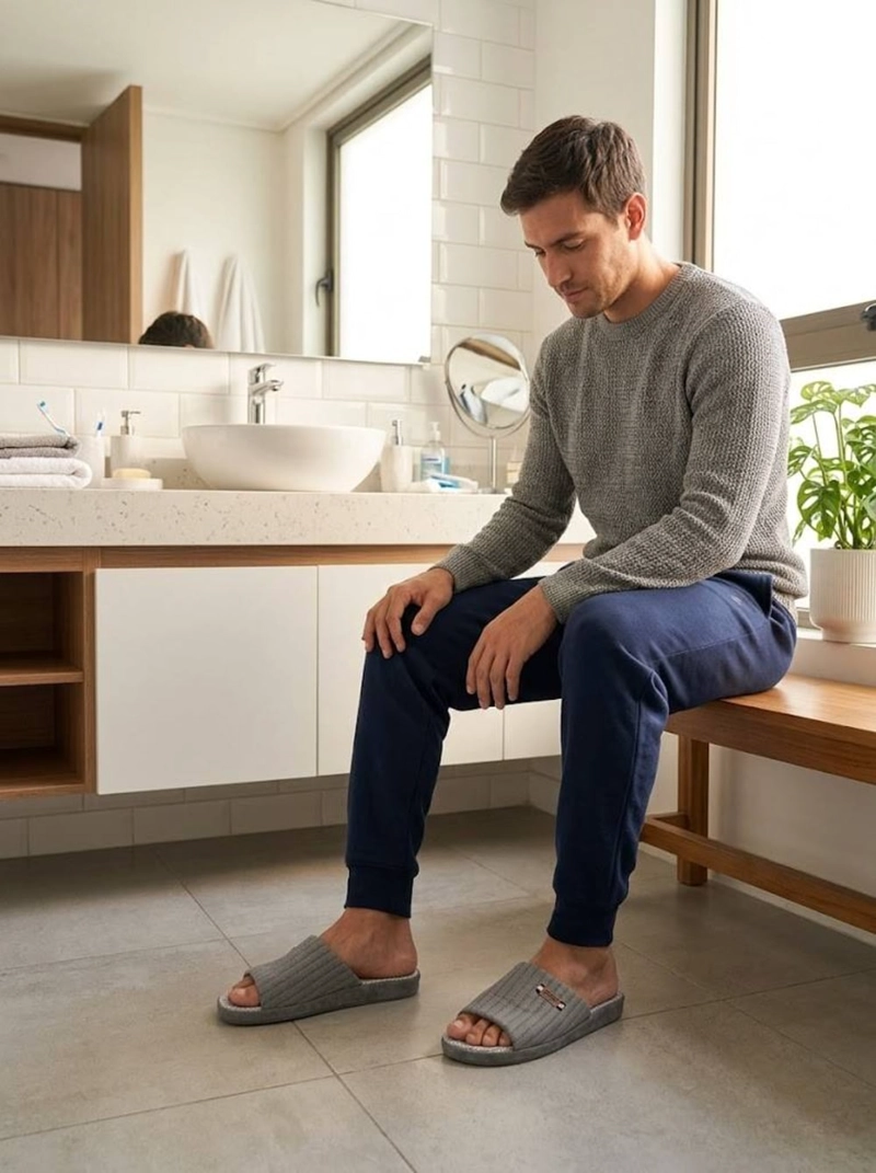 PANTUFLAS HOMBRE ABIERTAS | COMODIDAD PERFECTA EN CASA - 5