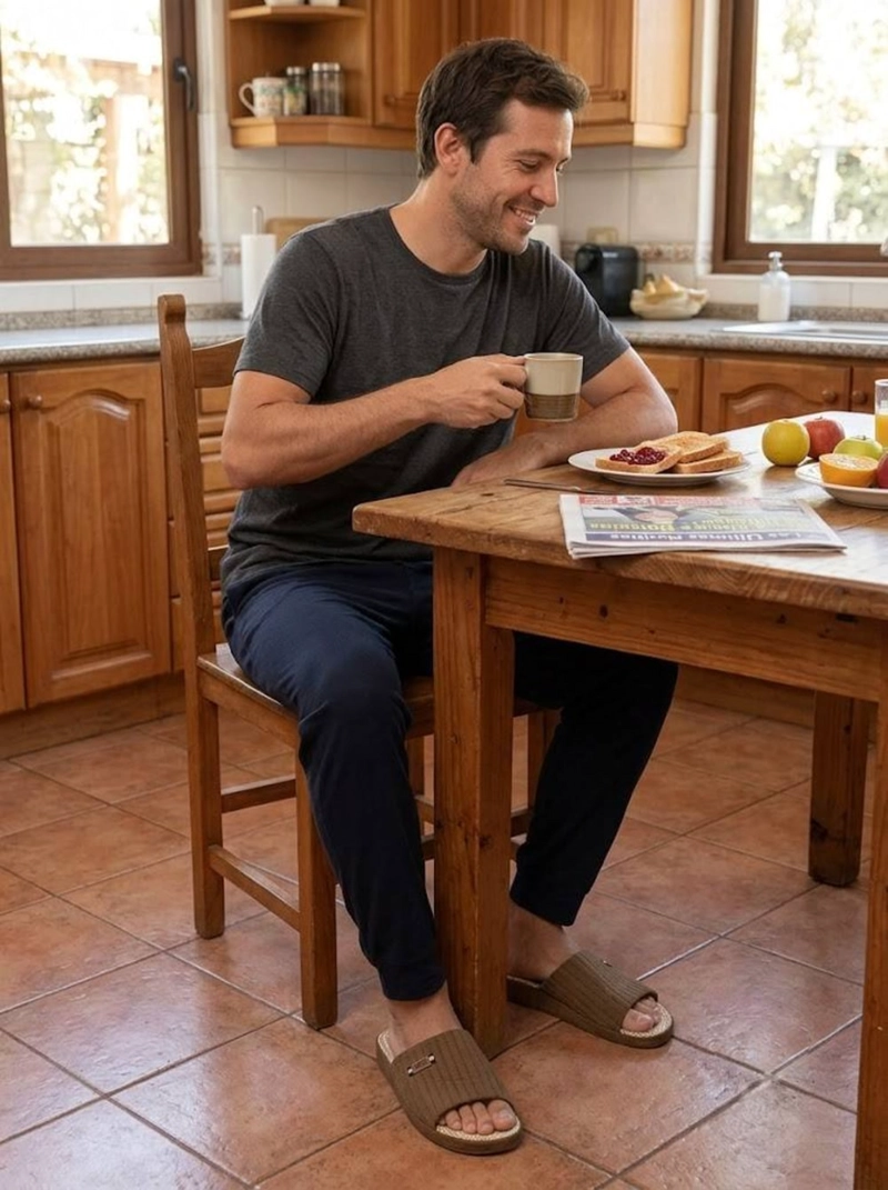 PANTUFLAS HOMBRE ABIERTAS | COMODIDAD PERFECTA EN CASA - 8
