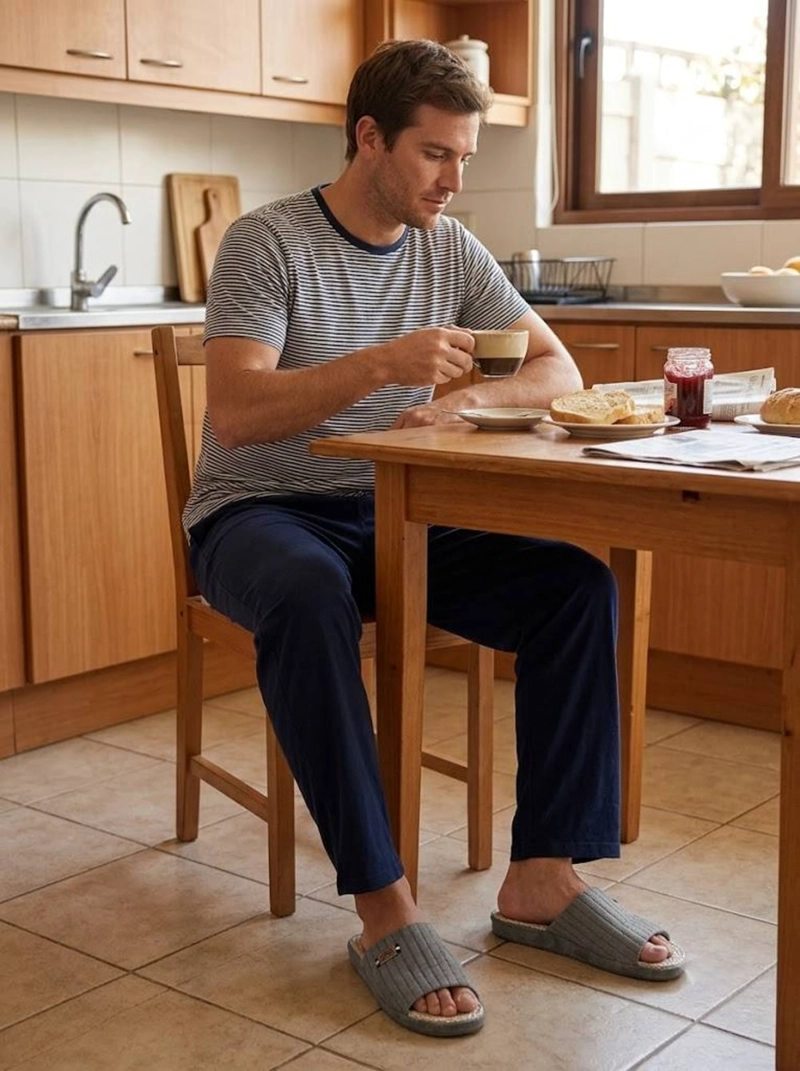 PANTUFLAS HOMBRE ABIERTAS | COMODIDAD PERFECTA EN CASA - 8