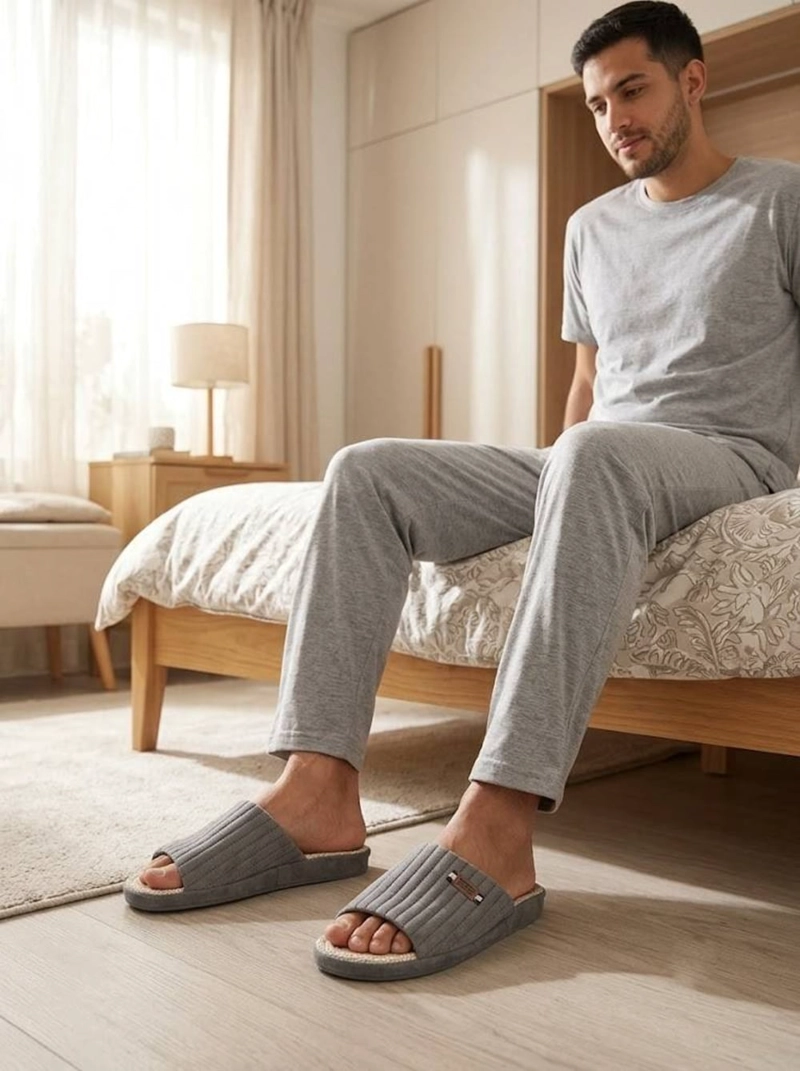 PANTUFLAS HOMBRE ABIERTAS | COMODIDAD PERFECTA EN CASA - 9