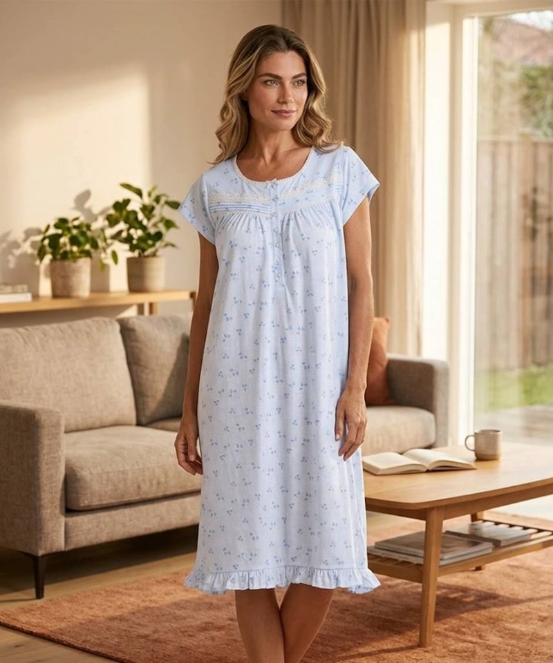CAMISA DE DORMIR ESTAMPADA | FRESCURA Y ESTILO MEDITERRANEO - 8