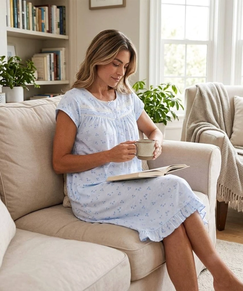 CAMISA DE DORMIR ESTAMPADA | FRESCURA Y ESTILO MEDITERRANEO - 9