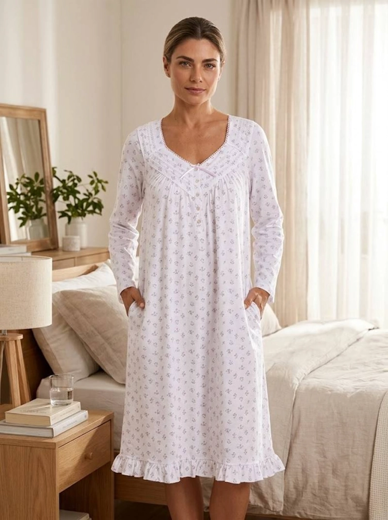 CAMISA DE DORMIR ESTAMPADA | FRESCURA Y CONFORT NATURAL - 7