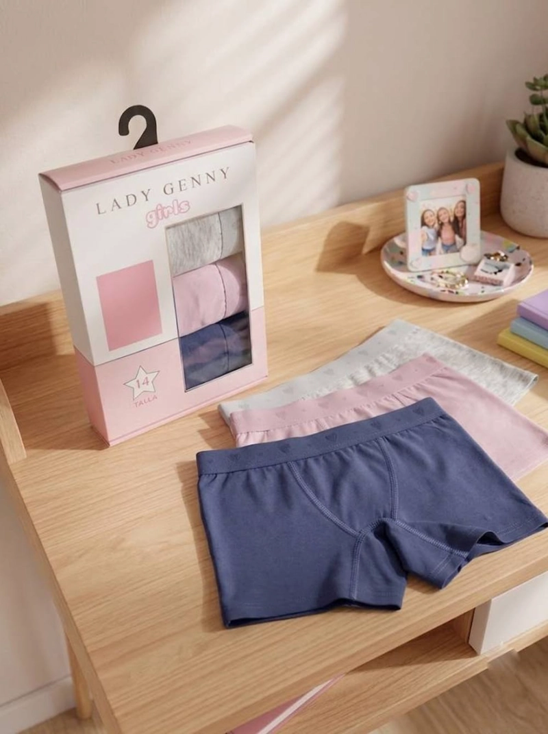 TRIPACK BOXER NIÑA COTTON SPANDEX | COMODIDAD - 5