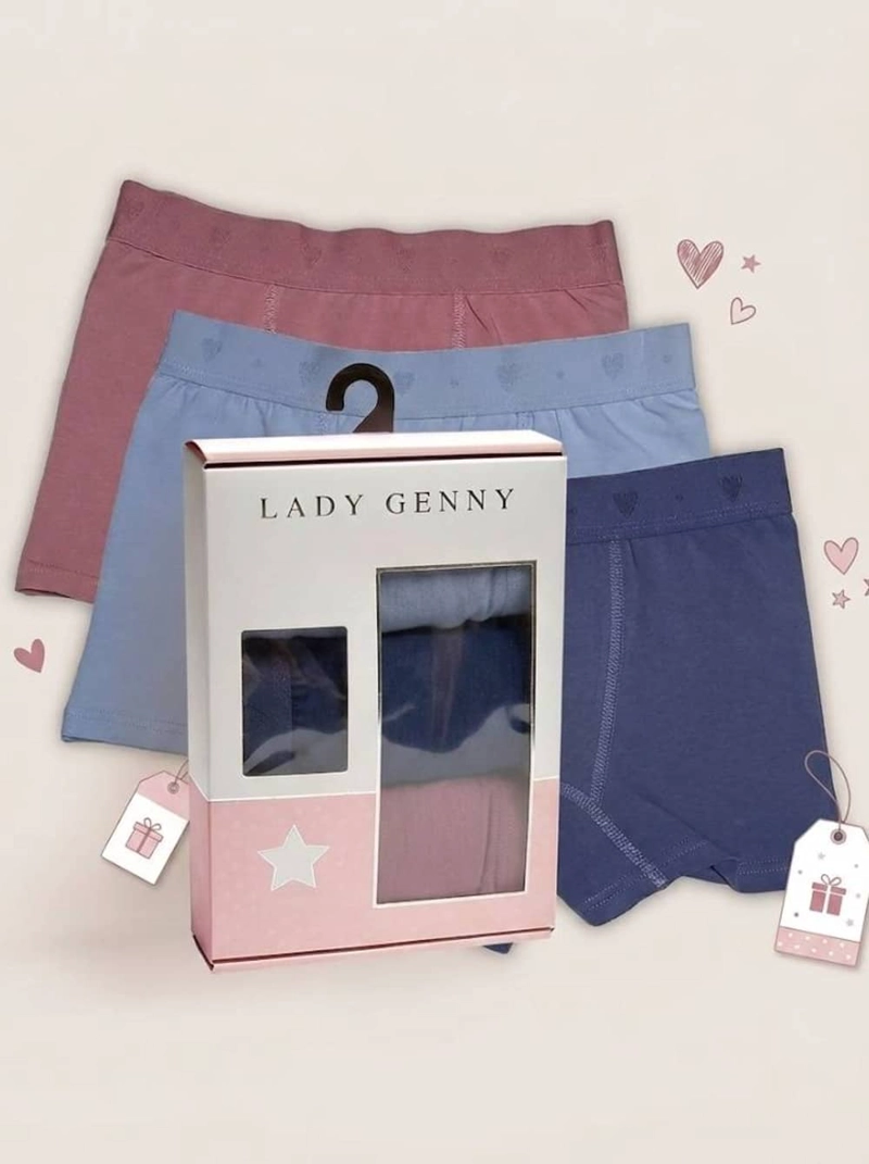 TRIPACK BOXER NIÑA COTTON SPANDEX ALGODON LADY GENNY - 6