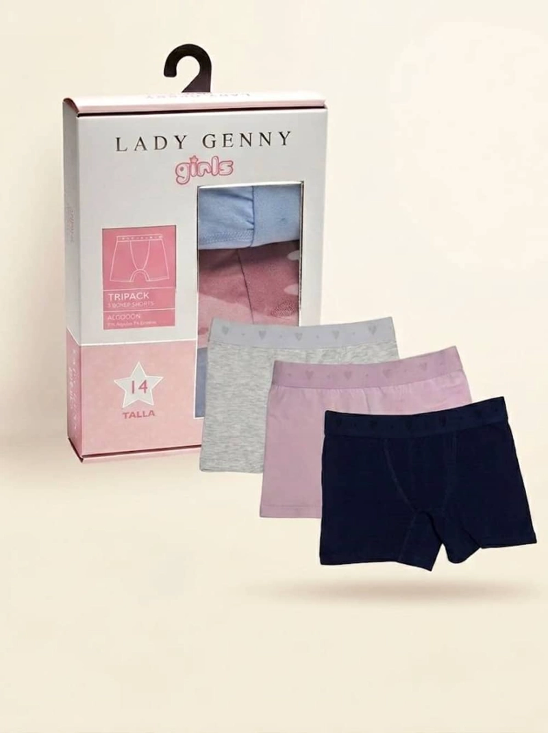 TRIPACK BOXER NIÑA COTTON SPANDEX | COMODIDAD - 8