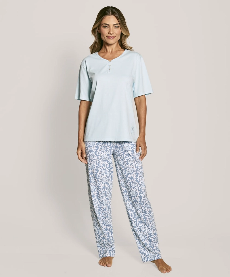 PIJAMA ALGODON MUJER LADY GENNY | COMODIDAD VERANIEGA - 2