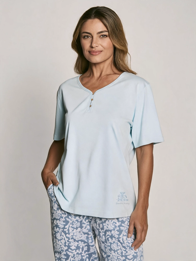 PIJAMA ALGODON MUJER LADY GENNY | COMODIDAD VERANIEGA - 5