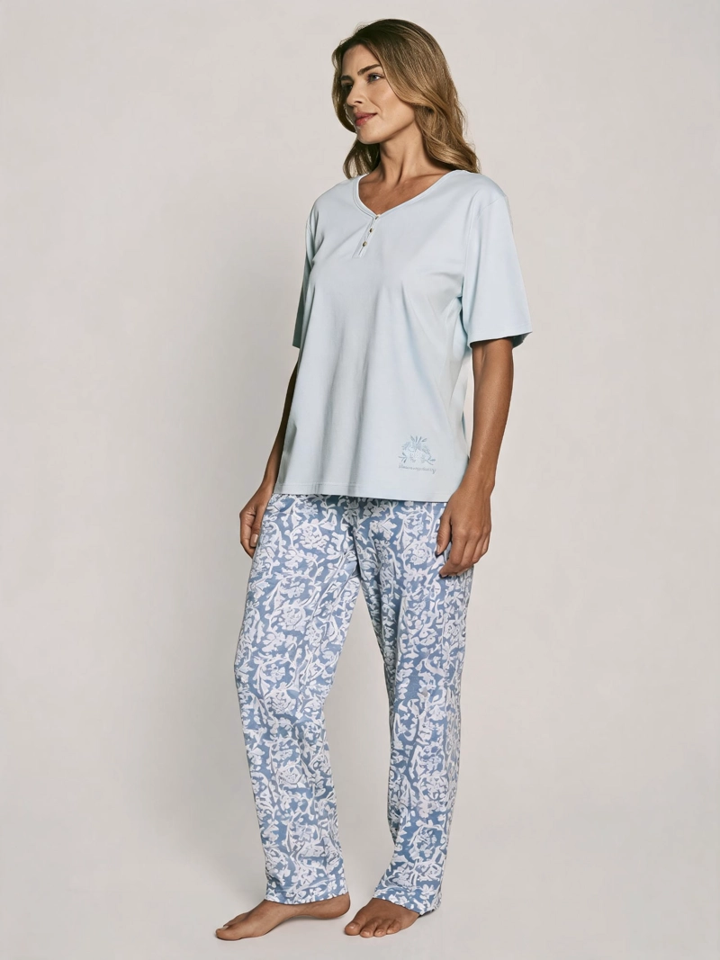 PIJAMA ALGODON MUJER LADY GENNY | COMODIDAD VERANIEGA - 8