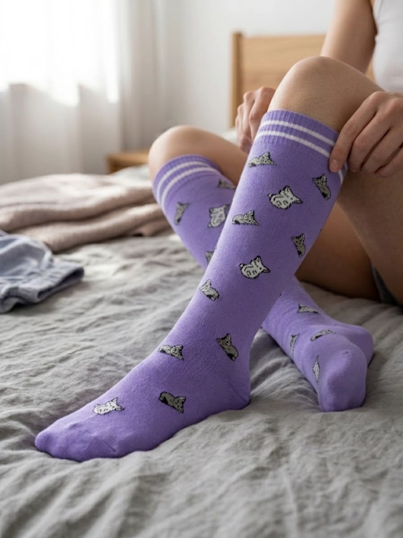 BUCANERAS DE COMPRESION NYLON GATITOS MUJER TORNASOL - 4