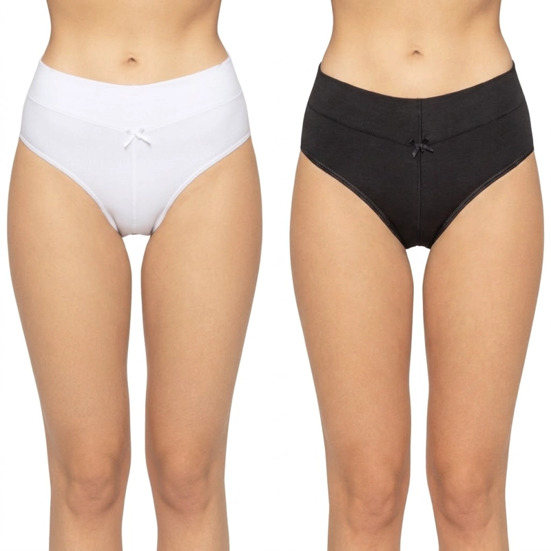 CALZON ALGODON TIRO MEDIO ALTO MUJER LADY GENNY PACK 2 - 1