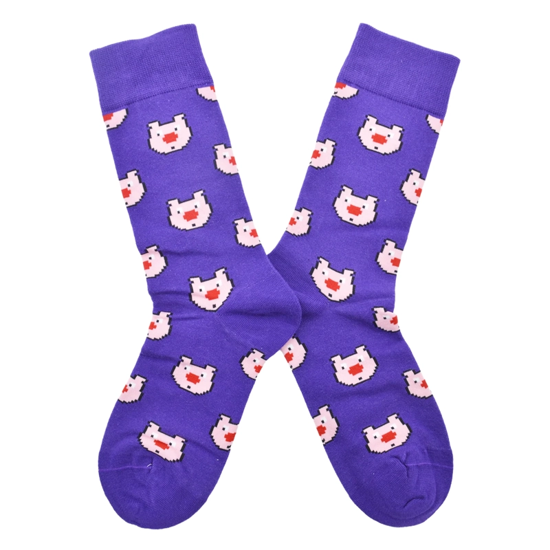 CALCETINES SOQUETE ALGODON CERDITOS ROSADOS UNISEX ADULTO - 3