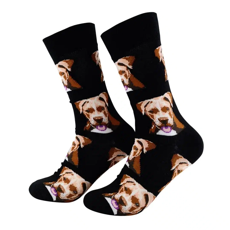 CALCETINES ALGODON CABEZAS DE PERRO UNISEX ADULTO - 1