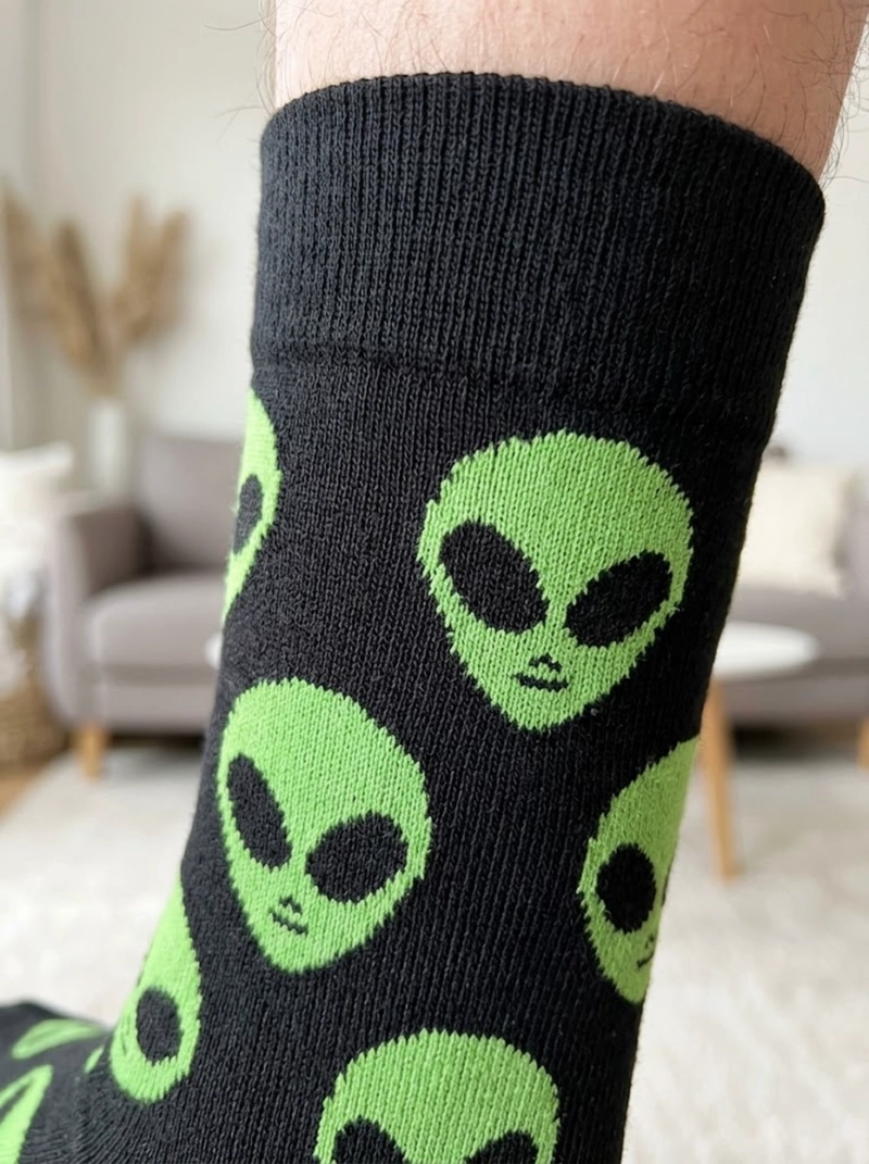CALCETINES ALGODON CARAS DE EXTRATERRESTRE UNISEX ADULTO - 8