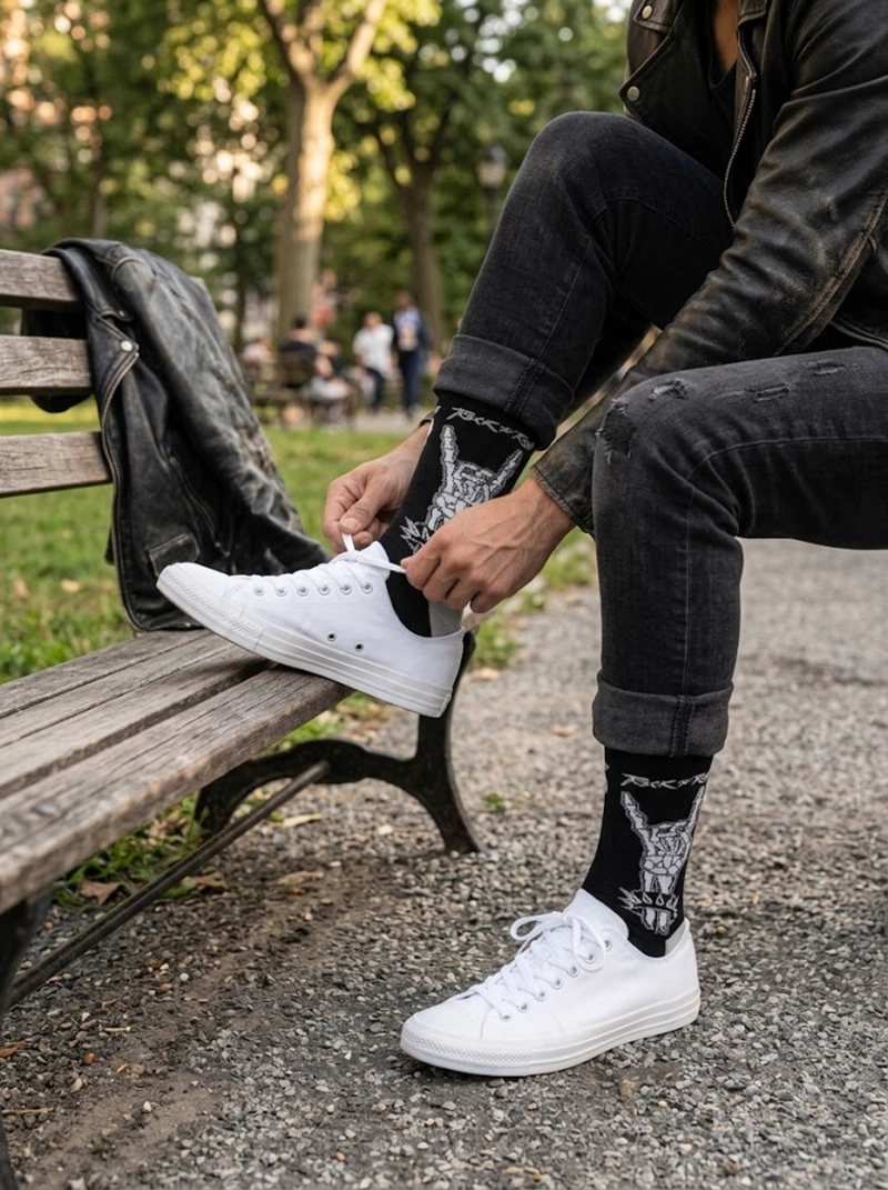 CALCETINES ALGODON ROCK N ROLL UNISEX ADULTO - 8
