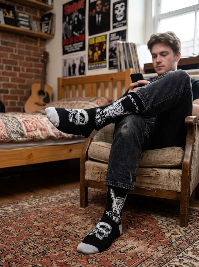 CALCETINES ALGODON ROCK N ROLL UNISEX ADULTO - 9