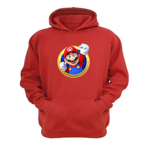 POLERÓN ALGODÓN NIÑO ESTILO DECORARTE CANGURO PLOMERO ROJO - 1